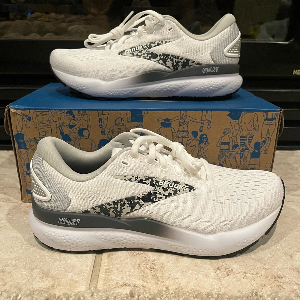 Size 6.5 - Brooks Ghost 16 White Oyster Lava W 🔥BRAND NEW🔥 NO BOX